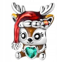 Charms Zawieszka Charms Święta Uroczy Renifer Charmsy Trusky