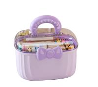 Szkatułka Fioletowa Dla Dziewczynki Prezent Organizer Na Gumki Biżuterię 12