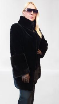 Куртка кролика рекс стриженый норковый мех Нела