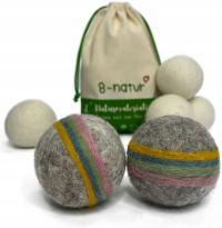 8-natur Kule do suszarek bębnowych suszenia kurtek puchowych 100% wełny