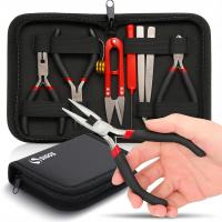 Zestaw do biżuterii DIY– komplet 8 narzędzi: szczypce, obcinaki, etui