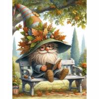 Diamond Painting na Ramie Haft Diamentowy 30x40 cm Książkowy Gnom Krasnal