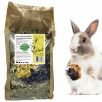 MIESZANKA PODSTAWOWA ZIOŁA DLA KRÓLIKA GRYZONI NATURALNE ŚWIEŻE XXL 1000 G