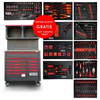 PROFESJONALNA SZAFA WARSZTATOWA WÓZEK NARZĘDZIOWY APEX 14/10, 297 ELEMENTY