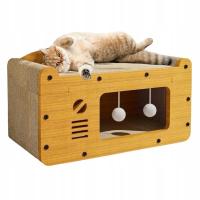 Drapak Legowisko domek dla kota z drapakiem Ekologiczny budka piętrowa kot