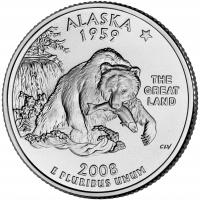 25 c Stany USA Alaska State Quarter 2008 P nr 49