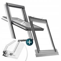 Okno dachowe PCV Plastik PREMIUM 78x140 z kołnierzem falistym lub płaskim