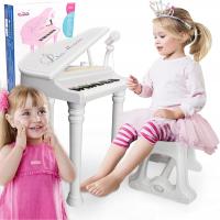 PIANINKO ORGANY DLA DZIECI KEYBOARD MP3 PIANINO NAUKA GRY GRANIA + MIKROFON