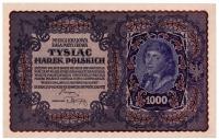 Banknot, Polska 1000 marek polskich 1919 stan 1