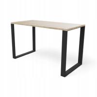 Обеденный стол, кухонный стол, твердый для гостиной, столовой, 120x60 ножек, металлический дуб, сонома