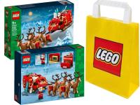 LEGO 40499 Sanie Święty Mikołaj Gwiazdor na prezent + LIST + torba LEGO