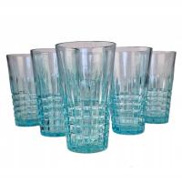 НАБОР ИЗ 6 СТАКАНОВ / PRL / СТЕКОЛЬНЫЙ ЗАВОД ZABKOWICE