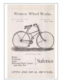 A4 плакат винтаж ретро старая реклама 1819 год велосипед велосипеды велосипедист