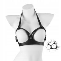 CZARNY PASEK BDSM Z MIĘKKIEJ SKÓRY PU DO GIER I ZABAW EROTYCZNYCH 76-102cm