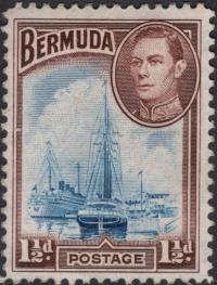 kol.bryt.Bermuda KGVI 1,5 d.czysty *