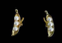 Klipsy do Uszu Lolita Accessories Klips do UCHA PERŁOWE FASOLKI