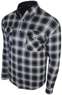 4XL-Flanelowa gruba-ocieplana koszula na futerku dwie kieszenie BF-9320/W