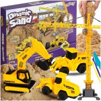 Piasek Kinetyczny Plac Budowy Zestaw Dla Dzieci Pojazdy Budowlane Dźwig