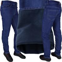 Spodnie OCIEPLANE NIEBIESKIE Mc-Up Rozciągliwe Jeansy Są