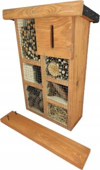 Domek dla owadów DUŻY H=56cm MIX KOLOR budka dla motyli pszczół drewniany