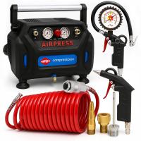 Kompresor bezolejowy Airpress H 215-6 6 l 8 bar + Zestaw akcesoriów pneumatycznych 6 szt. Airpress 4300027