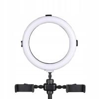 2× Lampa pierścieniowa LED Kaline R-123 64x15 cm ze statywem