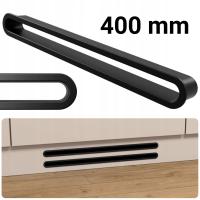 ROZETA KRATKA MASKOWNICA WENTYLACYJNA 400 MM DO PŁYT 18 MM CZARNA