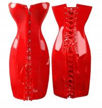 СЕКСУАЛЬНЫЙ КРАСНЫЙ КОРСЕТ С LACK LACK БЛЕСК S
