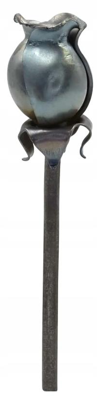 Kuty pąk róży mały elementy kute (H 55 x 32 mm)