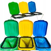 Металлическая стойка для мусора, контейнер для мусора, мусорная корзина для 3 мешков