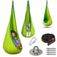 KOKON HUŚTAWKA DLA DZIECI HAMAK SENSORYCZNY FOTEL WISZĄCY DO POKOJU CE 80KG