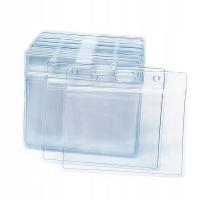 50 SZT HOLDER ETUI IDENTYFIKATOR NA KARTY 100x85 90x60 BIUROWY KARTA KLUCZ