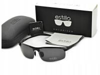 Męskie czarne Okulary Przeciwsłoneczne Polaryzacyjne ESTILLO dla KIEROWCÓW