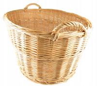 Плетеная деревянная корзина для белья 80 см
