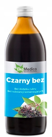 EkaMedica Sok z czarnego bzu bez cukru 1 L