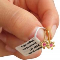 СЕРЕБРО ПОЗОЛОЧЕННЫЕ ЦВЕТОК СЕРЬГИ ДЛЯ ДЕВОЧКИ РЕБЕНКА ЦВЕТОК 925