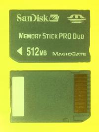 MEMORY STICK PRO DUO 512 MB >> NO NAME >> Made in CHINA
