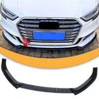 Спойлер бампера сплиттер AUDI A3 8V S3 S LINE черный глянец седан передний