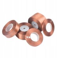 Wstążka Satynowa Tasiemka Brązowa 12mm 32m 8134