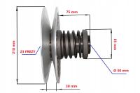 TYLNE KOŁO PASOWE KOMPLETNE CF MOTO 500HL SOT00003