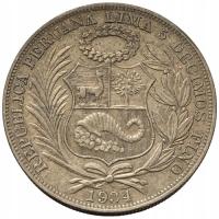 44780. Peru - 1 sol - 1934r. - Ag (24,97g/37mm)