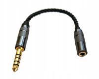 Adapter audio Gapilot 3,5 mm Jack na 4,4 mm Balanced, pozłacany, elastyczny