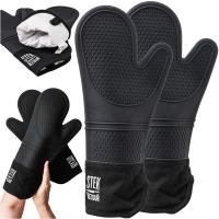 2шт силиконовые жаростойкие длинные перчатки для барбекю стейк дерьмо