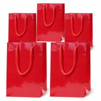 TORBY LAMINOWANE PREMIUM 17x7x21 cm LAMINOWANE 190gsm TOREBKI PREZENTOWE