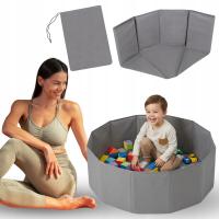 Suchy basen składany kojec szary Dla Dzieci 80x23 Selonis BS-100X pusty
