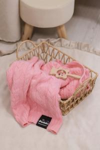 Детское вязаное одеяло мериносовая шерсть 85X100 см Юкки