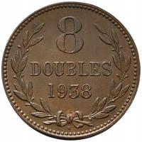 45403. Guernsey - 8 doubles - 1938r.