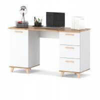 Стол белый 138 см 3 ящика для ребенка скандинавский стол полки школа