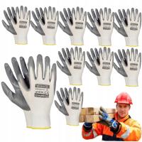 10x перчатки рабочие перчатки сильные GreyNit 9