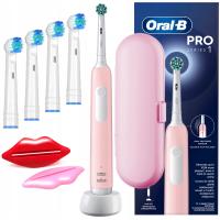 Электрическая зубная щетка Oral-B Pro Series 1 розовый розовый чехол